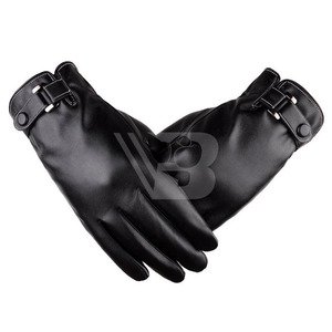 Hot Selling Winter Genuine Sheepskin Leather <b>Gloves</b> for Outdoor & Fishing Glow in Dark <b>Touchscreen</b> Friendly Factory Cheap Price - Product Image 2