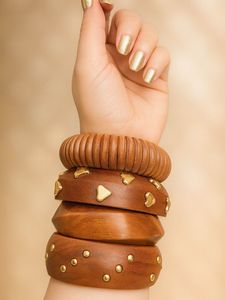 Nouveau design, excellente qualité, bracelet en bois pour femme, bijoux fantaisie artificiels, nouveau design, bracelets traditionnels unisexes - Product Image 1