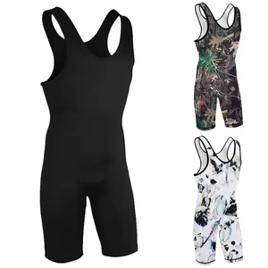 Combinaisons de lutte personnalisées en polyester respirant à 100 % pour femmes et hommes - Product Image 1