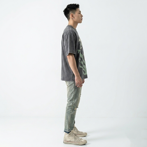เสื้อยืดพิมพ์ลายกราฟิกแบบแอซิดวอช Glory Custom ผ้าคอตตอนเจอร์ซีย์ 100% คุณภาพพรีเมียม เสื้อยืดสตรีทแวร์สำหรับทุกเพศ - Product Image 4