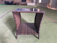 Table basse KD fabriquée au Vietnam, prix de gros, avec plateau en verre trempé, pour villa, salle à manger, jardin, patio, cour, style moderne classique
