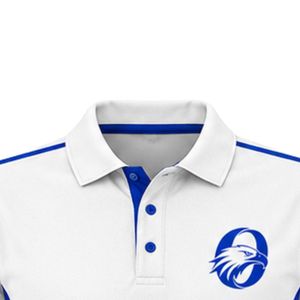 Men's <b>White</b> Blue <b>Cricket</b> Jersey Short Sleeve Polo Style Sports Shirt Team Uniform Outdoor Match Wear Athletic Apparel - Product Image 3