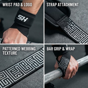Fashionable Modern Design Adjustable Unisex Weightlifting Straps With Custom Size Versatile Vintage Wear Deadlifting Straps - Product Image 4
