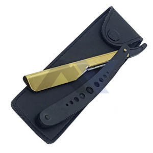 Nouveau meilleur rasoir droit de barbier pour hommes avec étui en cuir, faible MOQ, personnalisation couleur, logo et étiquette OEM - Product Image 5