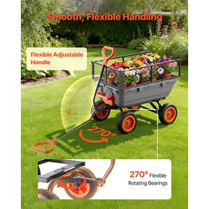 Carrello Agricolo Gigante da 800 Libbre con Meccanismo di Scarico Rapido a 90° e 180° di Rotazione - Product Image 6