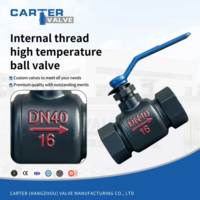 Válvula de bola roscada de alta temperatura de acero inoxidable CF8M, con conexión NPT/BSP hembra, paso completo, asiento blando, para aceite térmico y químicos, ANSI
