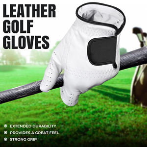 Gants de golf en cuir de mouton antidérapants en gros, logo personnalisé, matière douce, ajustement parfait, pour femmes et hommes - Product Image 2