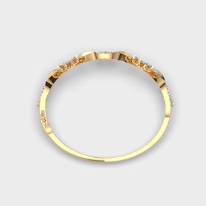 Bracelet en diamants marquise et ronds à motif floral ondulé certifié IGI en or jaune/blanc/rose 18 carats - Product Image 4