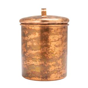 Juego de Cuatro Recipientes Artesanales de Cobre Bronceado con Superficie Ahumada y Moteada, con Asas de Alambre en Forma de Arco - Product Image 4
