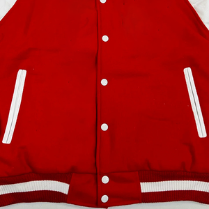 Veste universitaire en laine et cuir personnalisée avec logo, broderie chenille, veste de baseball vintage, modèle vierge OEM en laine pour homme - Product Image 5