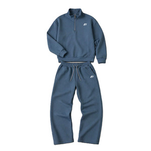 Ensembles de survêtements à capuche zippée et pantalons de jogging, tenues décontractées minimalistes, streetwear en molleton coupé-cousu sur mesure, fabricant en gros - Product Image 3