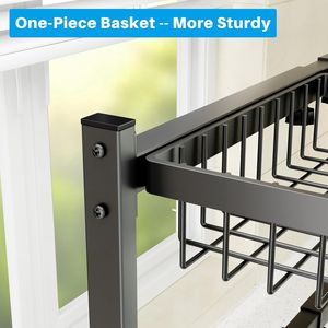 Scolapiatti da cucina grande da 67,5 cm a 89 cm, a 4 cestelli e 2 livelli, estensibile e regolabile, salvaspazio, accessorio da cucina - Product Image 3