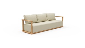 Juego de Sofás de Madera de Teca Premium para Exteriores con Mesa de Centro, Muebles Modernos para Patio con Cojines Resistentes a la Intemperie para Jardín, Balcón - Product Image 6