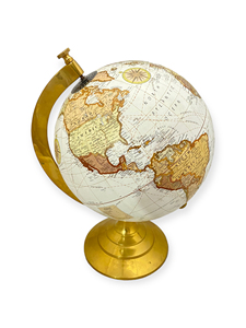 Luxury Brass Terrestrial World Globe Art Deco <b>Rotating</b> Desktop <b>Display</b> Educational Table Decor for Home Office Study Gift - Product Image 1