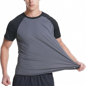 <b>Men</b> Athletic <b>Compression</b> T <b>Shirt</b> Rash Guard Short Sleeve UV Protection Swim <b>Shirt</b> Quick Dry Bulk Supplier - Product Image 2