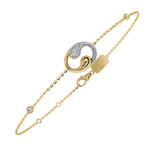 Unisex Minimalist <b>Infinity</b> Lab Grown Diamond Engagement Anniversary <b>Bracelet</b> Brilliant Cut Claw Setting Chain Link Everyday Wear - Product Image 1