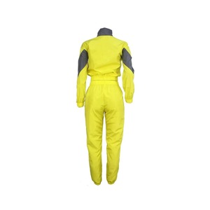 Women Yellow Sporty <b>Jumpsuit</b> 2 Piece <b>Shorts</b> Set Quick Dry Spandex/Nylon Sleeveless Knee Length - Product Image 3