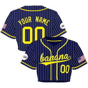 Maillot de baseball personnalisé pour femme, col en V, 100 % polyester, anti-humidité, avec nom, numéro et logo graphiques - Product Image 1