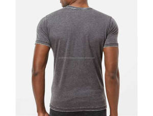 T-shirts pour hommes de qualité supérieure 100% coton respirant et anti-froissement Motif uni Col rond T-shirt uni à manches courtes pour hommes - Product Image 5