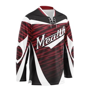 Maillots de hockey sur glace personnalisés de haute qualité, vente en gros à prix abordable, faible MOQ, chemises unisexes très vendues, col en V, anti-humidité - Product Image 3