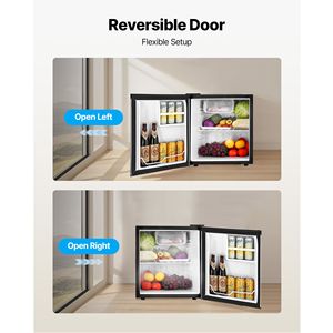 Frigorifero Compatto a Porta Singola da 1,6 Cu.Ft, Mini Frigo con Temperatura Regolabile, Ripiano in Metallo, Efficienza Energetica per Hotel - Product Image 6