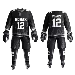 Conjunto de Uniforme de Hockey sobre Hielo Personalizado 2026 con Número de Equipo, Diseño OEM con su Logotipo, Unisex, Ecológico, Transpirable, 100% Poliéster, Adornado - Product Image 1