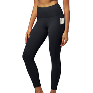 Leggings de cintura elástica para mujer al por mayor, leggings de yoga de cintura elástica, los mejores leggings casuales de tela para mujer - Product Image 1