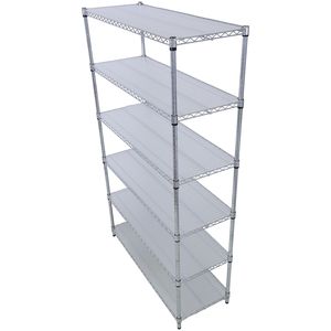 Scaffalatura Metallica a 6 Ripiani con Capacità di 2722 kg, Certificata NSF, Resistente, Regolabile, con Ruote e Rivestimenti per Ripiani - Product Image 6