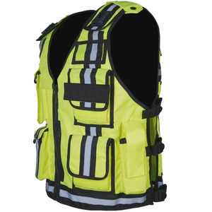 Reflective Hi Visibility <b>Work</b> <b>Pants</b> Embossed Printing Highlighter Wrench Hanging Bag Polyester <b>Work</b> Wear Vest - Product Image 6