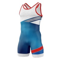 Singlet Gulat 2-Piece Kit Gaya USA & Jepang, Custom Sublimasi, Tahan Air, Ringan, dan Dapat Dibalik