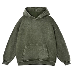 Fabricant en gros de sweats à capuche délavés à l'acide pour hommes, vêtements d'hiver, mode, personnalisation de votre propre marque, sweats à capuche décontractés unisexes - Product Image 1