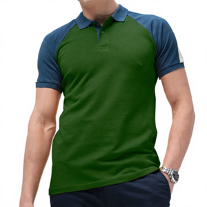 เสื้อโปโลชาย แขนสั้น ผ้าคอตตอนเจอร์ซีย์ ดีไซน์เรียบง่าย ระบายอากาศได้ดี ทรงปกติ สีตัดต่อ - Product Image 4