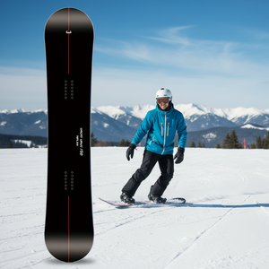 <span class=keywords><strong>Snowboard</strong></span> haut de gamme pour adultes, adapté à tous les terrains et au freestyle, avec une construction en bois et fibre de verre, en noir. - Product Image 1