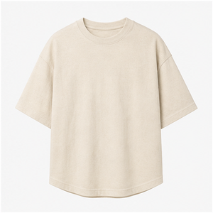 Camiseta de Manga Corta Extra Grande para Hombre, Estilo Boxy, de Algodón y Cáñamo Natural, Personalizada, MTS-OVR-0047 - Product Image 1