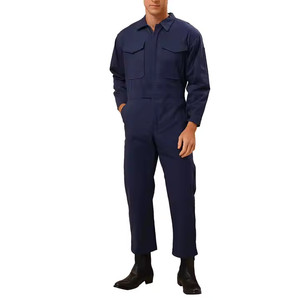 Fire Resistant FR Construction Safety Working <b>Overall</b> Suits <b>Men's</b> Cotton Coverall Dangri Reflective Mechanic Workwear Uniform - Product Image 4