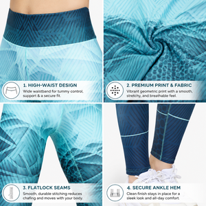 Leggings de yoga taille haute pour femmes, imprimés sur mesure, pour l'entraînement, la gym, le fitness, la compression athlétique, sublimation, pantalons de yoga - Product Image 4