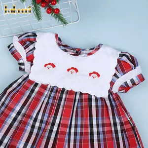 Cute Santa Claus Girl Dress ODM OEM Wholesale Smocked Girl Dress High Quality Babeeni Brand - BB1484