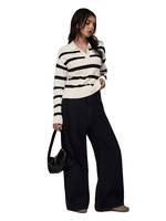 Pull-over slim à col rond uni pour femme, manches longues, décontracté, doublure en laine, hiver, bureau, soirée, personnalisable sur le devant, 100 % coton