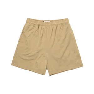 Beachwear Men Shorts Latest Design Casual Solid Colour 100% Cotton Quick Dry Workout Knee Length <b>Elastic</b> Waist Shorts - Product Image 1