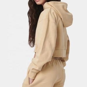 Sudadera con Capucha Personalizada de Talla Grande, de Alta Calidad, con Forro de Felpa Francesa, Estampado Puff, Estilo Crop Top para Invierno - Product Image 4