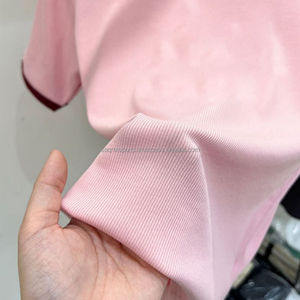 Camiseta Corta de Verano con Cuello en V, Estilo Informal, Ajustada, Manga Regular, Ribete en Contraste, Estampado, 100% Algodón, Gran Venta - Product Image 5