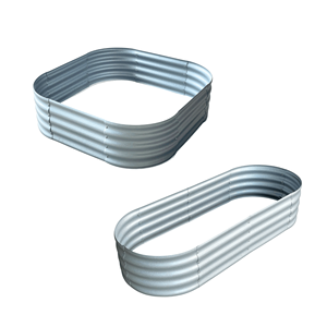 Bac à légumes modulaire galvanisé pour jardin surélevé, en métal, ovale ou carré, pour l'extérieur, GB251 - Product Image 1