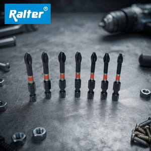 Ralter 5pcs 50L Black Oxide Finished Industrial OEM 50mm Length PH1 PH2 PH3 Phillips Single Head <b>Screwdriver</b> Bit Manganese - Product Image 1