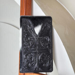 Cartera de hombre de fabricación directa de fábrica, monedero de cuero de vaca con diseño de cuero genuino, carteras largas plegables para Unisex - Product Image 4