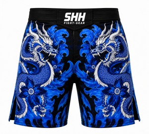 SHH Industries Custom Logo Breathable Eco-Friendly Lightweight MMA Shorts Men <b>Dragon</b> Graphic Fight Gear BJJ Martial <b>Arts</b> - Product Image 1