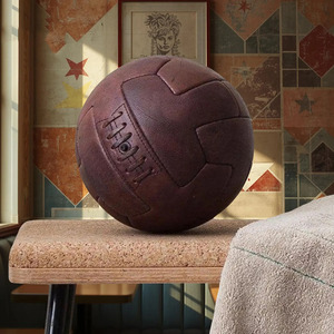 Hand Stitched Genuine Leather <b>Retro</b> <b>Football</b> Vintage Soccer Ball Classic Brown Sports Gift Custom Logo in affordable price - Product Image 4