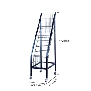 Black Metal Tijdschrift Display Stand