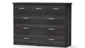 Furnizone 1475 Wide Wooden Drawer <b>Chest</b> Sonoma Oak Multi-Drawer Dresser 9-Drawer <b>Storage</b> Organizer Cabinet - Product Image 3