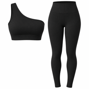 Conjunto de 2 piezas para mujer, ropa elegante y a la moda para damas preocupadas por la moda, ropa deportiva para entrenamiento en el gimnasio, conjuntos personalizados OEM para mujer - Product Image 1