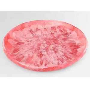 Plato de servir de resina hecho a mano con textura de remolino acuático, platos duraderos, diseño moderno y lujoso para el hogar y hoteles. - Product Image 1